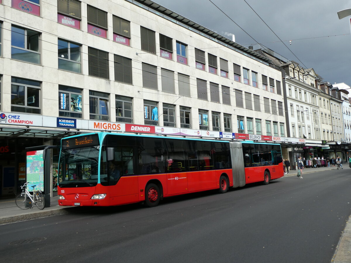 (230'133) - VB Biel - Nr. 155/BE 666'155 - Mercedes am 8. November 2021 in Biel, Guisanplatz