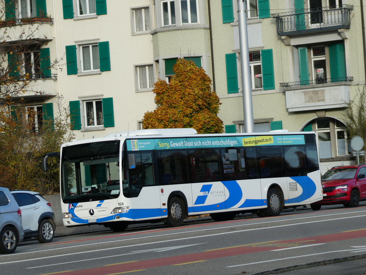 (230'202) - BOGG Wangen b.O. - Nr. 104/SO 116'194 - Mercedes am 8. November 2021 beim Hauptbahnhof Solothurn