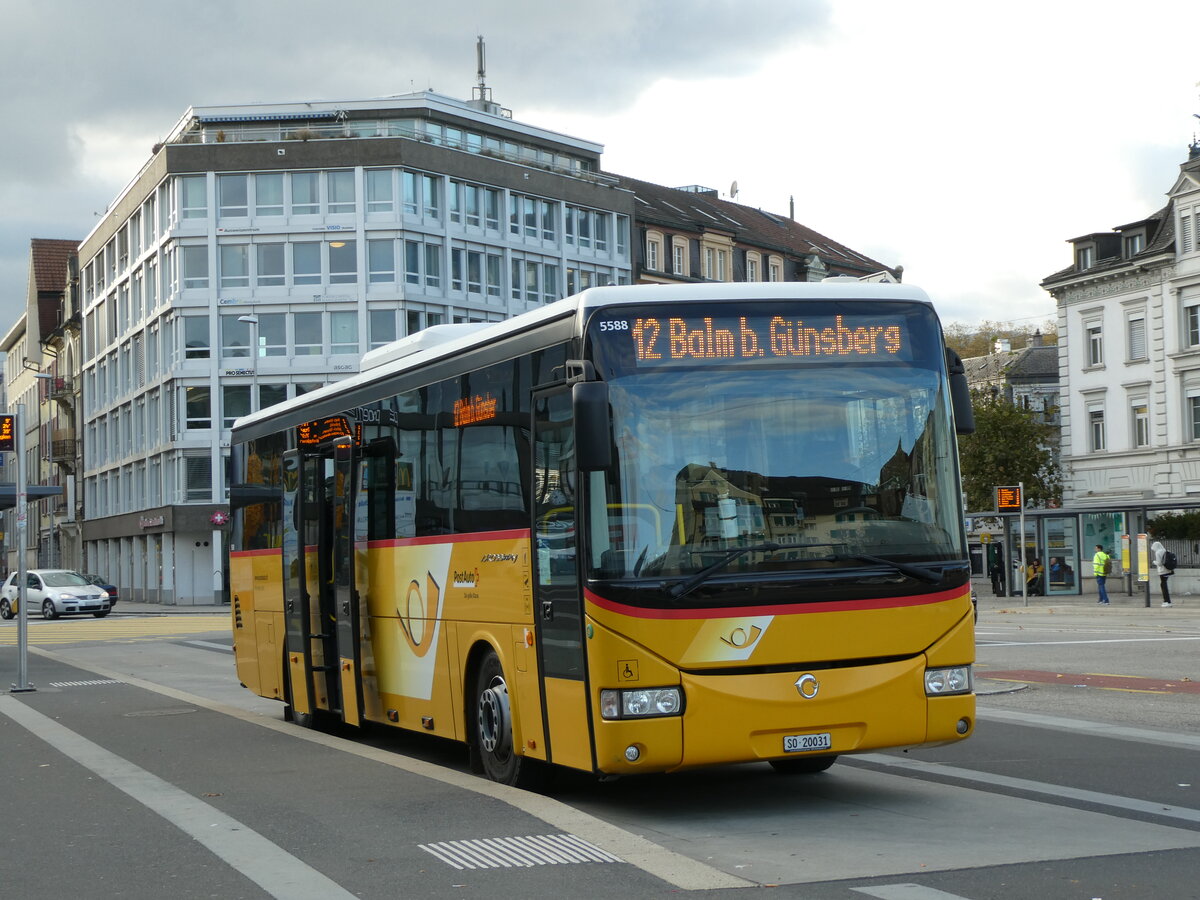 (230'208) - Flury, Balm - SO 20'031 - Irisbus am 8. November 2021 beim Hauptbahnhof Solothurn