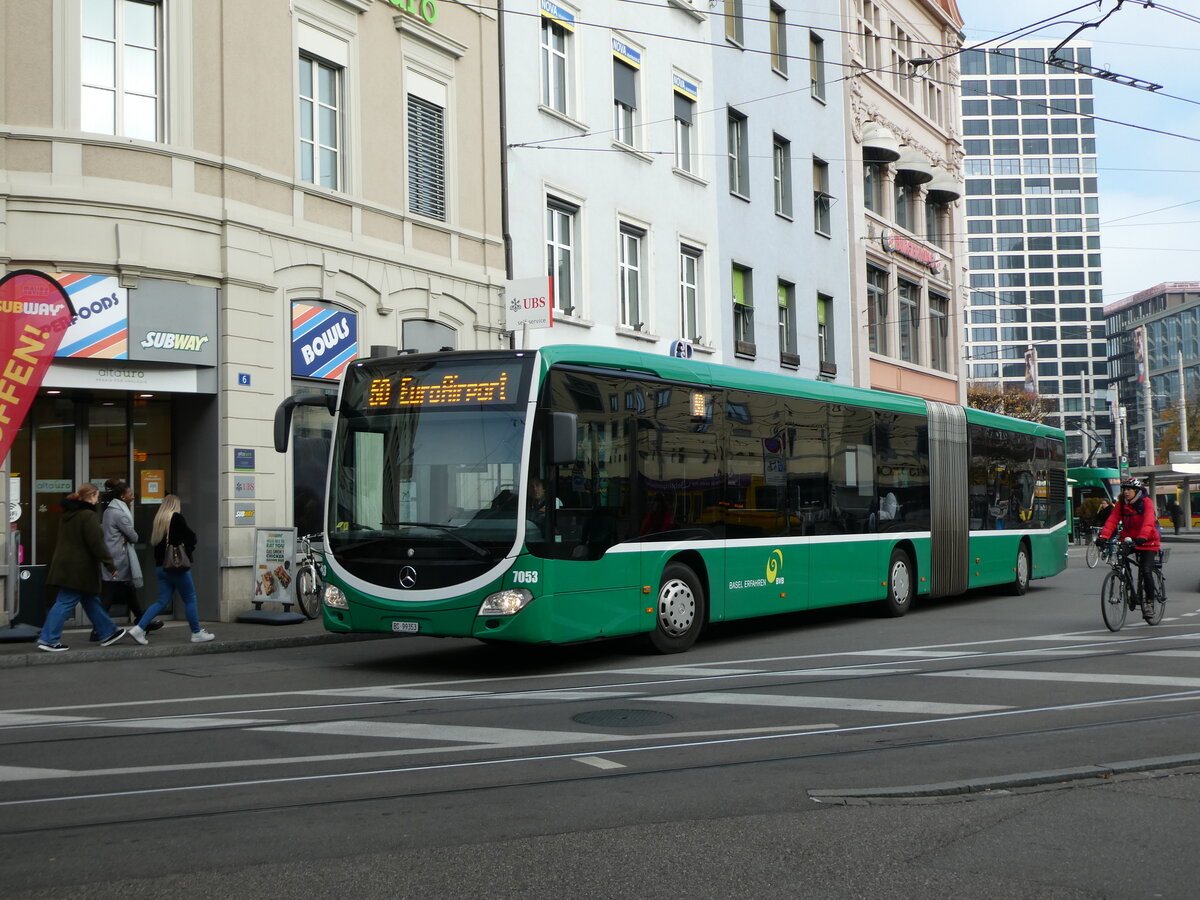 (230'224) - BVB Basel - Nr. 7053/BS 99'353 - Mercedes am 9. November 2021 beim Bahnhof Basel
