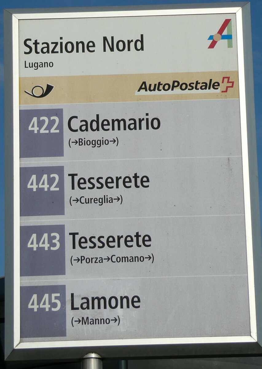 (230'315) - PostAuto-Haltestelle - Lugano, Stazione Nord - am 10. November 2021
