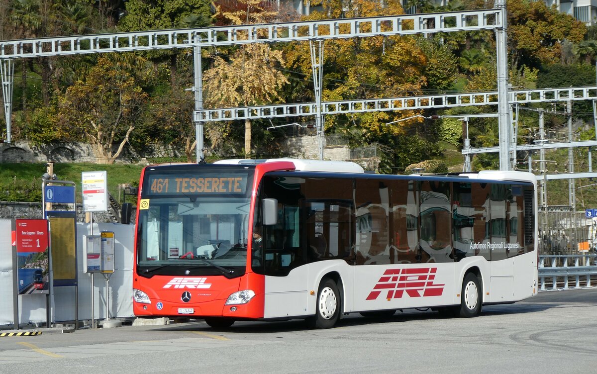 (230'319) - ARL Viganello - Nr. 42/TI 74'342 - Mercedes am 10. November 2021 beim Bahnhof Lugano
