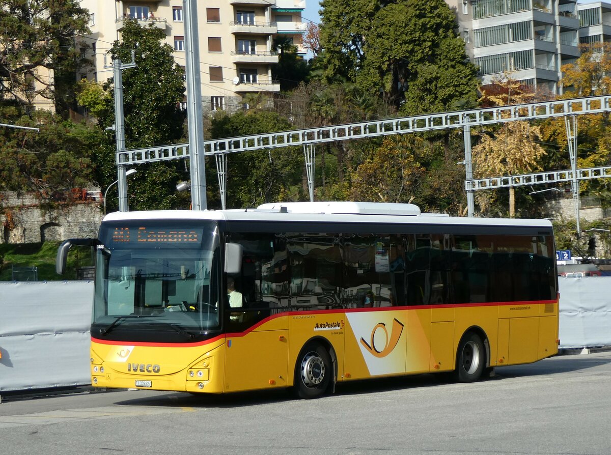 (230'323) - AutoPostale Ticino - TI 339'227 - Iveco am 10. November 2021 beim Bahnhof Lugano
