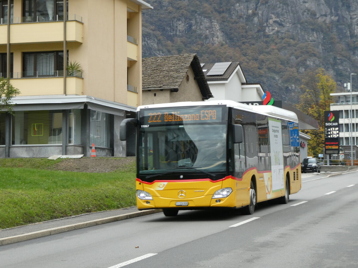 (230'442) - AutoPostale Ticino - TI 326'908 - Mercedes am 10. November 2021 in Biasca Via Generale Guisan