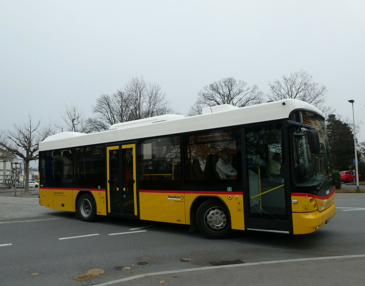 (230'548) - Gessinger, Bad Ragaz - GR 102'392 - Scania/Hess am 12. November 2021 beim Bahnhof Bad Ragaz
