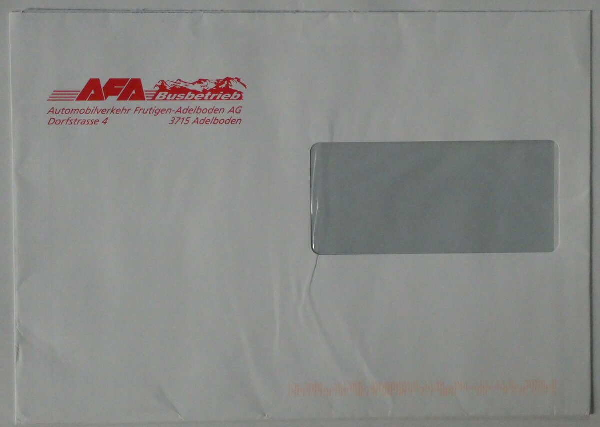 (231'224) - AFA-Briefumschlag am 13. Dezember 2021 in Thun