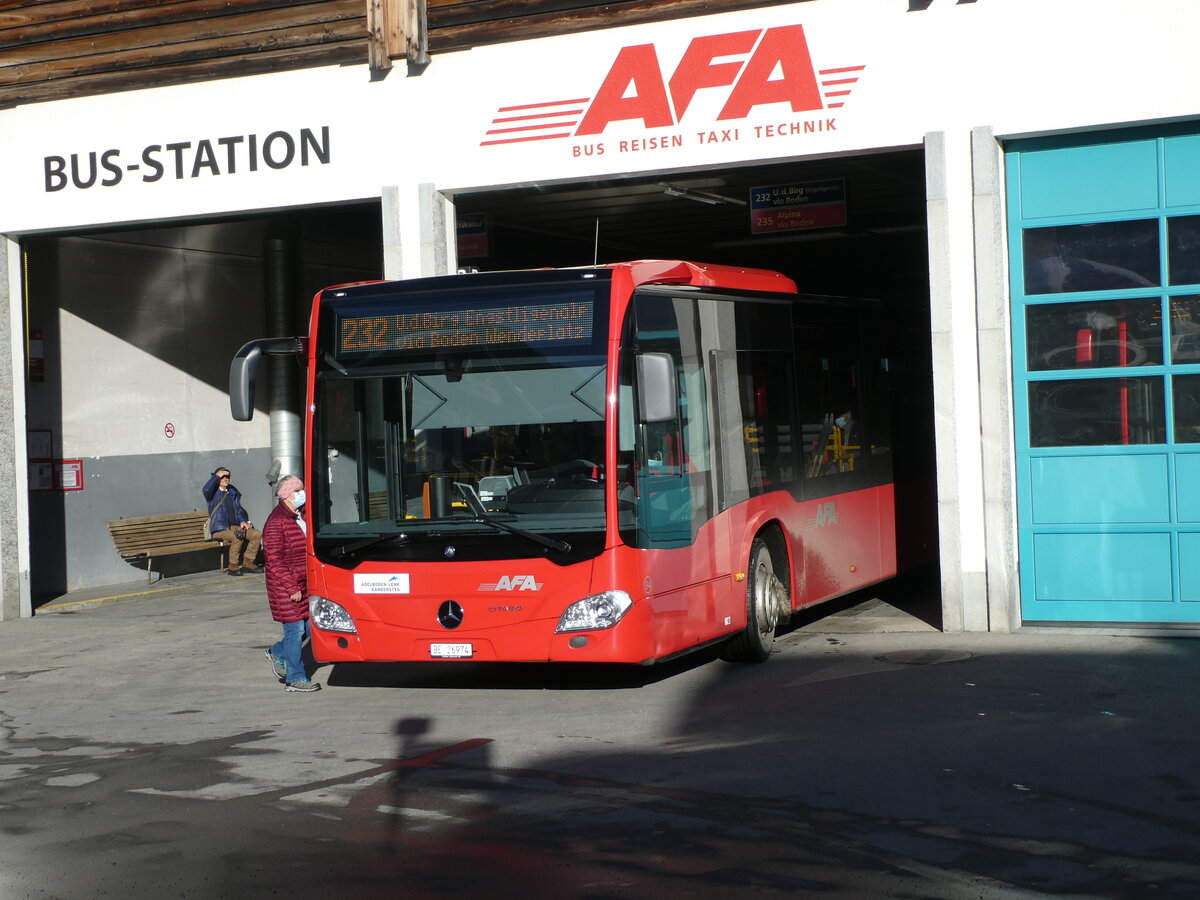 (231'385) - AFA Adelboden - Nr. 94/BE 26'974 - Mercedes am 16. Dezember 2021 in Adelboden, Busstation (Teilaufnahme)