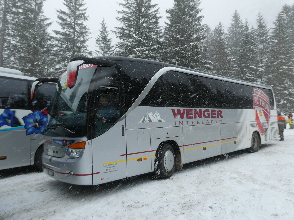 (231'901) - Wenger, Interlaken - Nr. 1/BE 483'461 - Setra am 9. Januar 2022 in Adelboden, Unter dem Birg