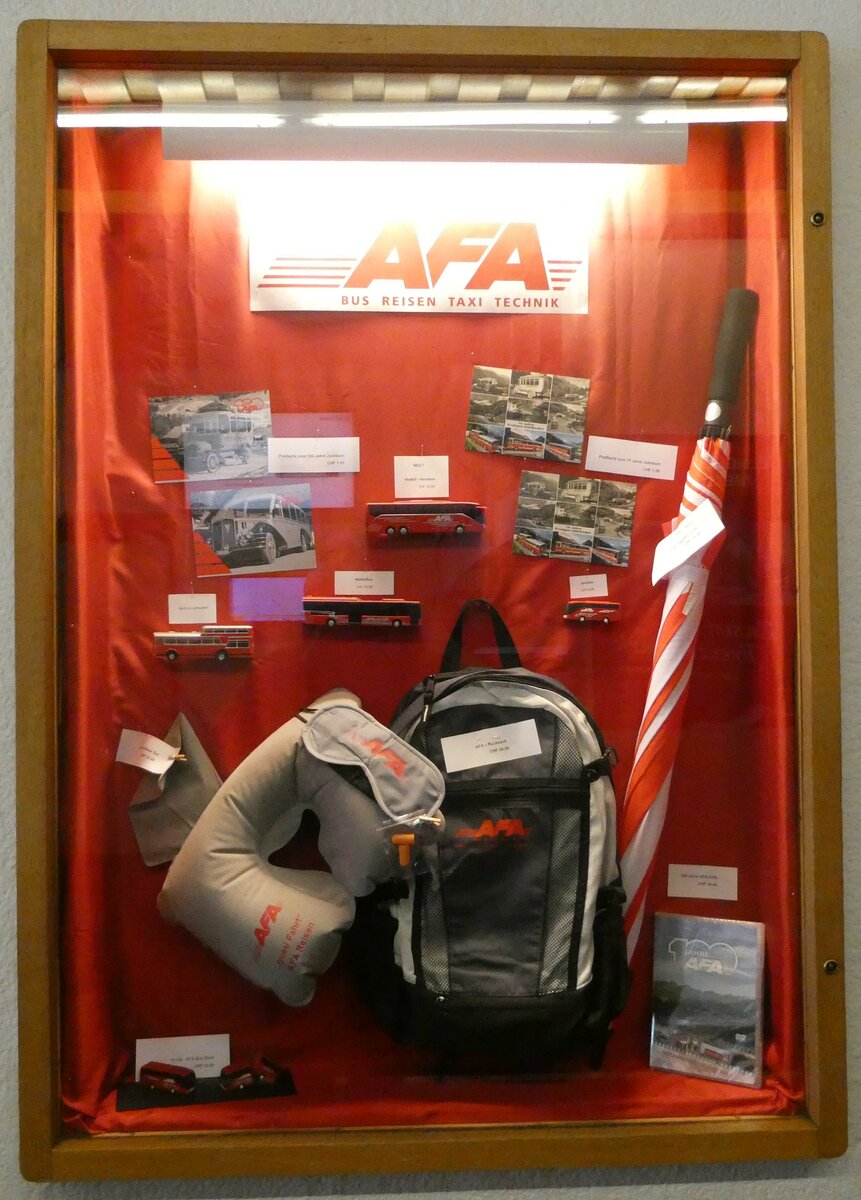 (231'957) - AFA-Verkaufsvitrine am 9. Januar 2022 in Adelboden, Busstation