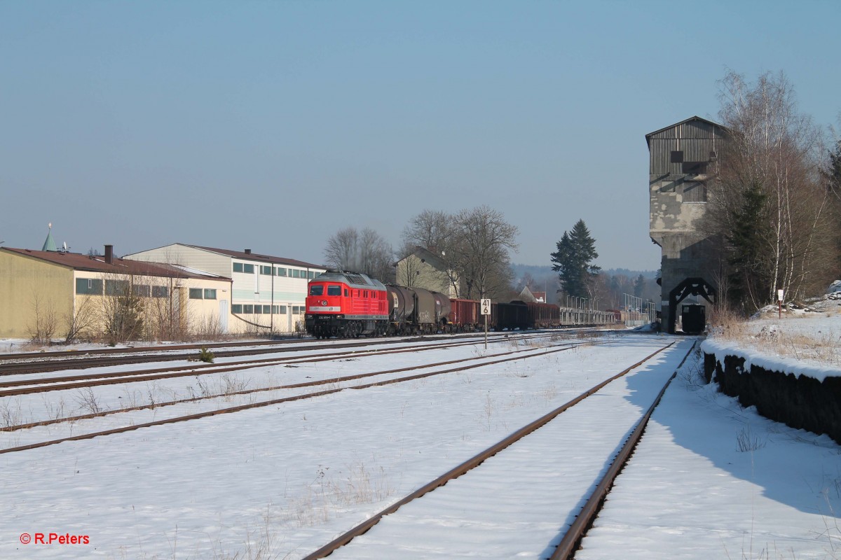 
232 609-9 durchfährt Pechbrunn mit dem 45365 NNR - XTCH. 16.02.15