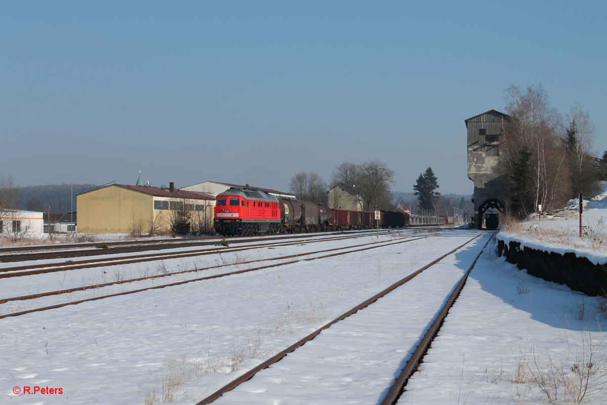 
232 609-9 durchfährt Pechbrunn mit dem 45365 NNR - XTCH. 16.02.15