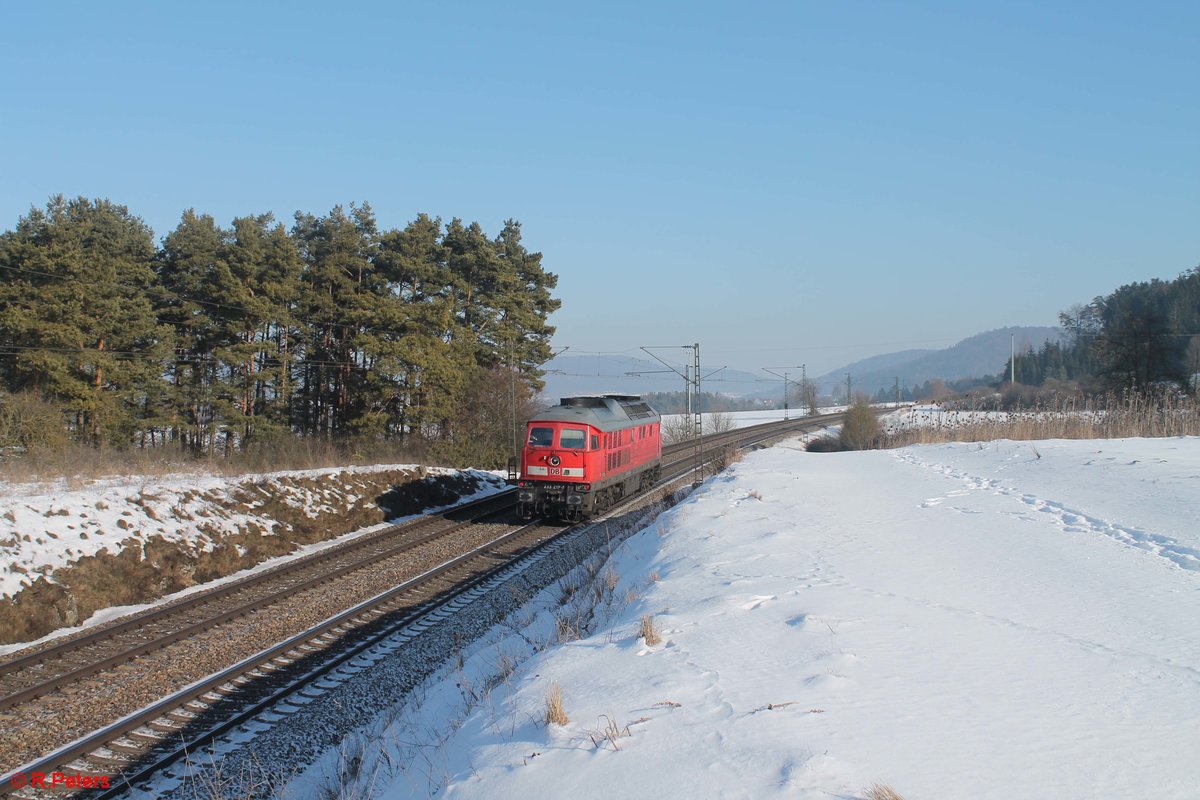 233 219-5 Lz bei Darshofen in Richtung Regensburg. 21.01.17