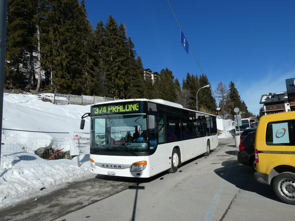 (233'008) - Interbus, Yverdon - Nr. 48/VS 11'635 - Setra (ex SBC Chur Nr. 103; ex SBC Chur Nr. 13) am 20. Februar 2022 in Les Collons, Trabanta (Einsatz Theytaz)