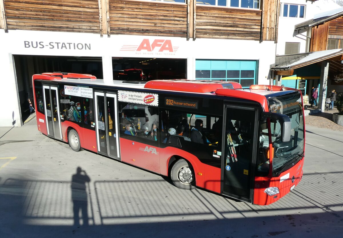 (233'088) - AFA Adelboden - Nr. 94/BE 26'974 - Mercedes am 23. Februar 2022 in Adelboden, Busstation