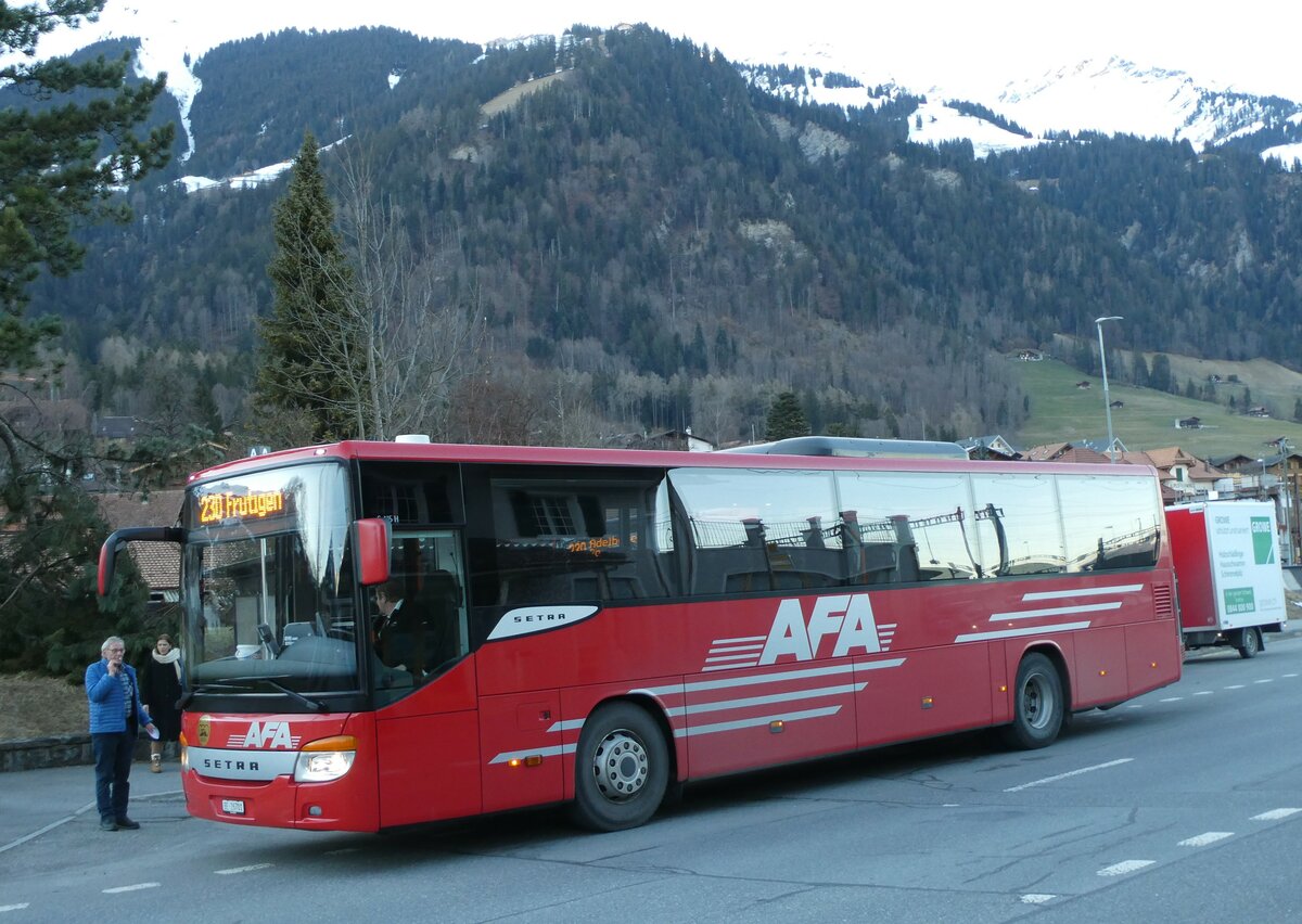 (233'115) - AFA Adelboden - Nr. 24/BE 26'701 - Setra am 23. Februar 2022 beim Bahnhof Frutigen