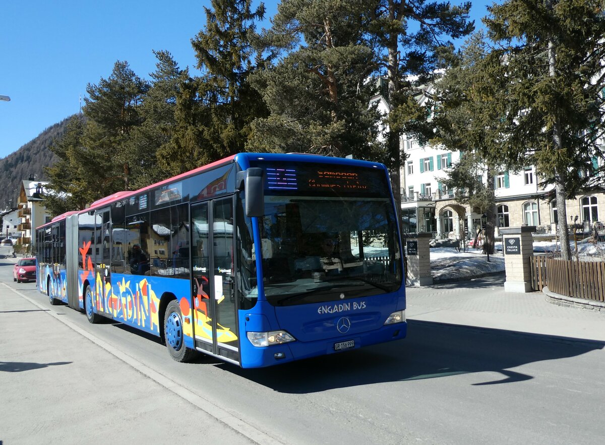 (233'658) - Engadin Bus, St. Moritz - Nr. 99/GR 156'999 - Mercedes am 10. Mrz 2022 in Celerina, Cresta Palace