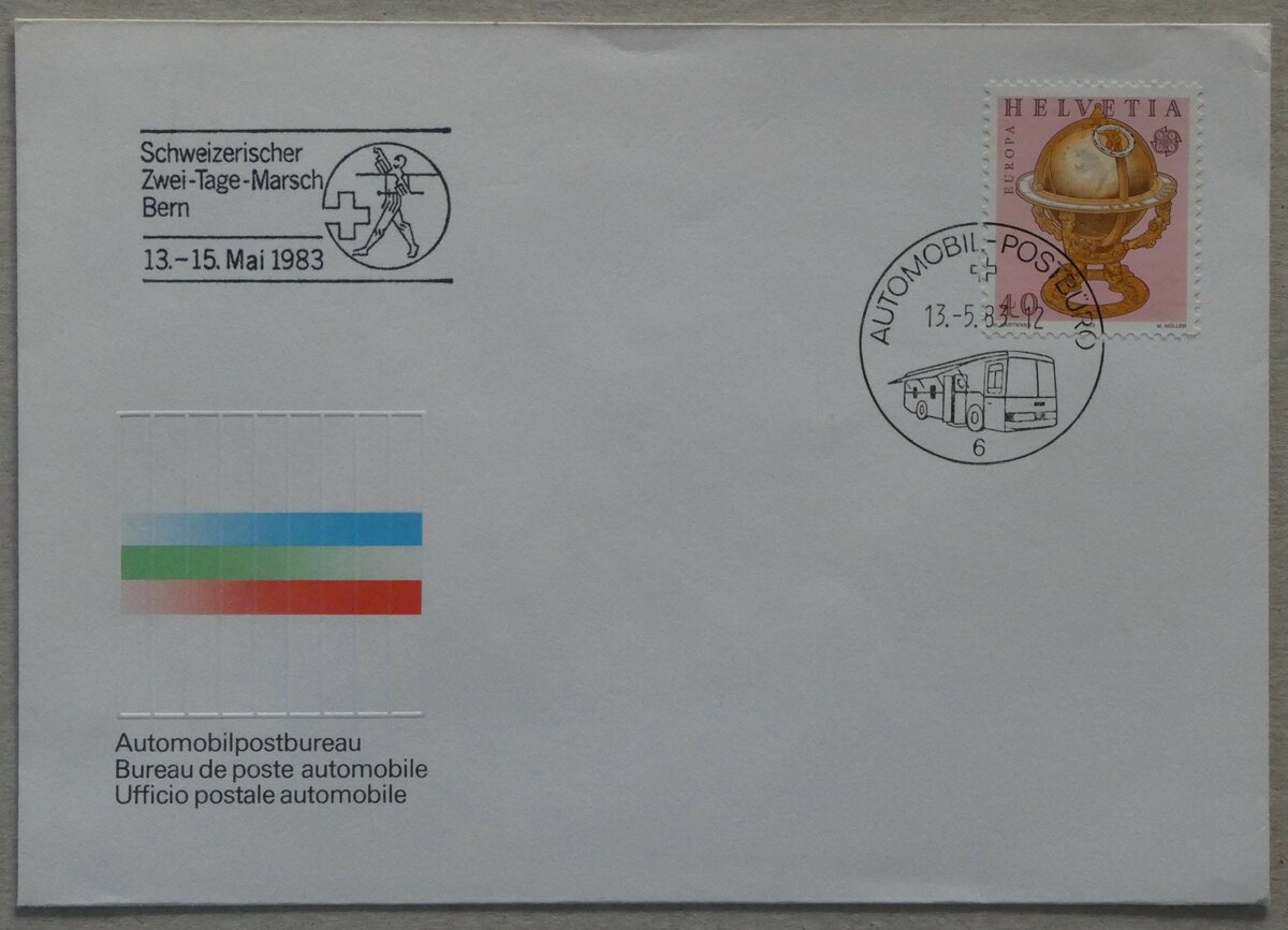 (234'376) - PTT-Briefumschlag vom 13. Mai 1983 am 10. April 2022 in Thun