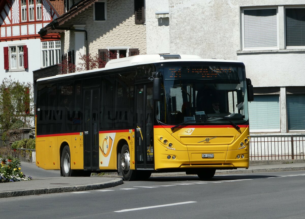 (234'412) - PostAuto Zentralschweiz - Nr. 12/OW 12'275 - Volvo (ex Dillier, Sarnen Nr. 12) am 11. April 2022 beim Bahnhof Sarnen