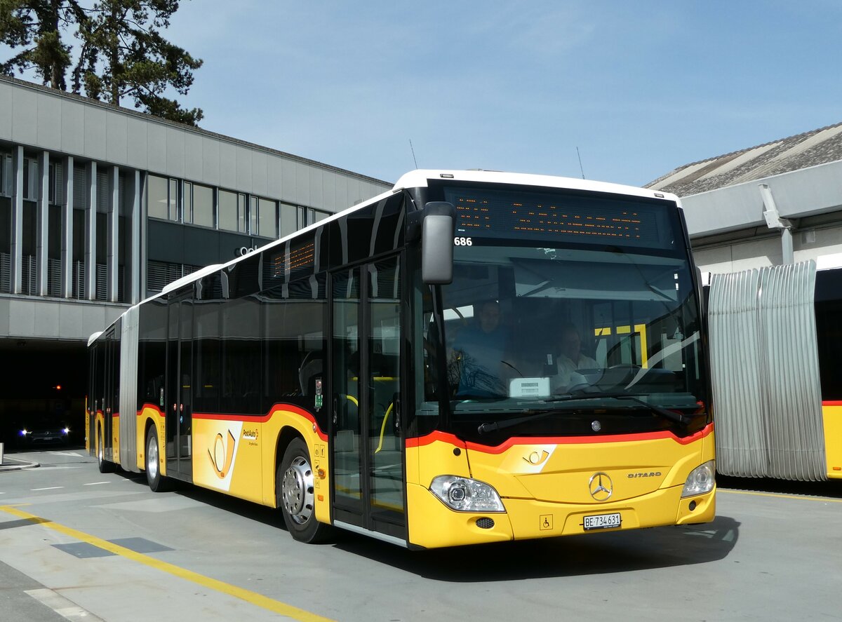 (234'507) - PostAuto Bern - Nr. 10'686/BE 734'631 - Mercedes (ex Nr. 631) am 12. April 2022 in Bern, Postautostation