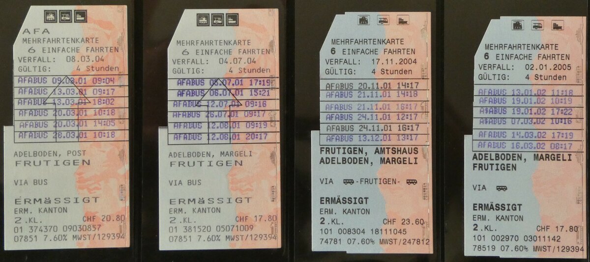(234'644) - AFA-Mehrfahrtenkarten am 17. April 2022 in Thun