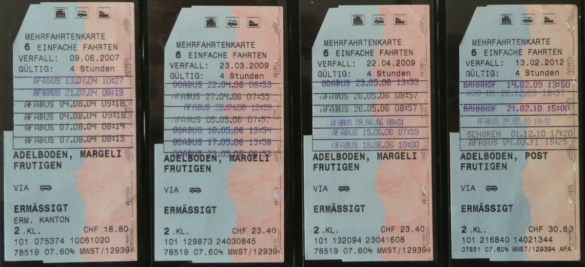 (234'646) - AFA-Mehrfahrtenkarten am 17. April 2022 in Thun