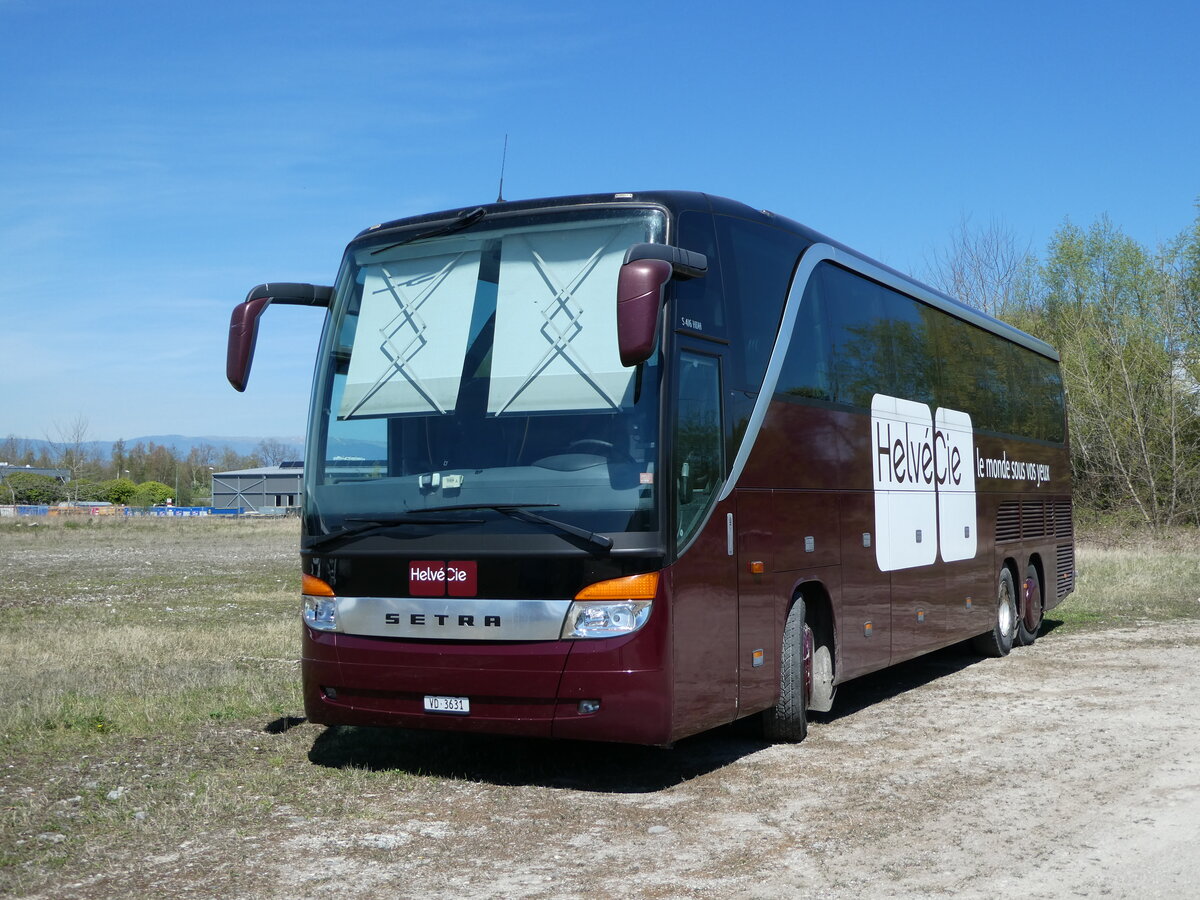 (234'773) - HelvCie, Satigny - VD 3631 - Setra am 18. April 2022 in Avenches, Route Industrielle