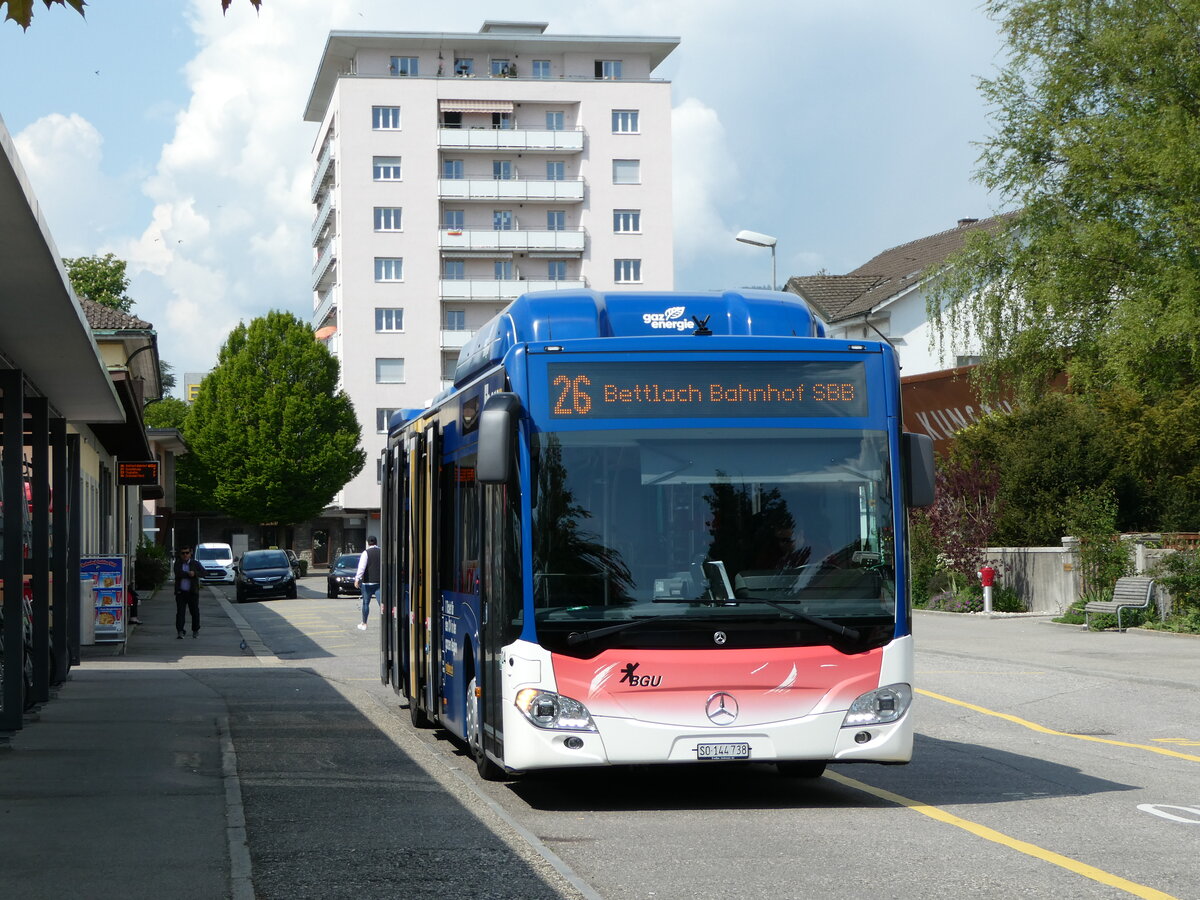 (235'131) - BGU Grenchen - Nr. 24/SO 144'738 - Mercedes am 4. Mai 2022 beim Bahnhof Grenchen Sd 