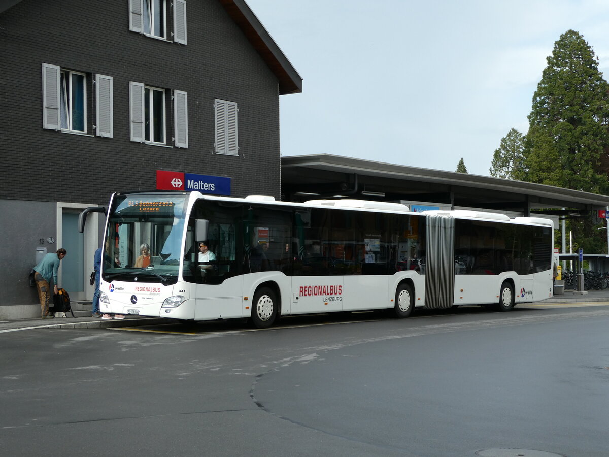 (235'245) - Knecht, Windisch - Nr. 441/AG 478'914 - Mercedes am 4. Mai 2022 beim Bahnhof Malters