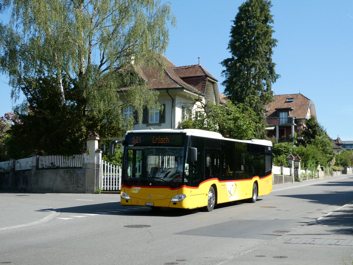 (235'587) - Funi-Car, Biel - Nr. EP12/BE 649'002 - Mercedes (ex Eurobus, Bern Nr. 12) am 15. Mai 2022 in Ins, Bahnhofstrasse