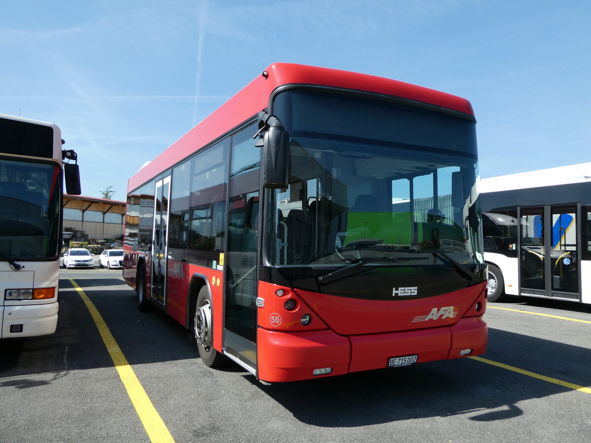 (235'596) - AFA Adelboden - Nr. 50/BE 715'002 - Scania/Hess am 15. Mai 2022 in Kerzers, Interbus