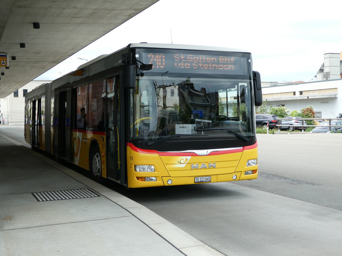 (236'007) - Eurobus, Arbon - Nr. 10/TG 121'045 - MAN am 21. Mai 2022 in Arbon, Bushof