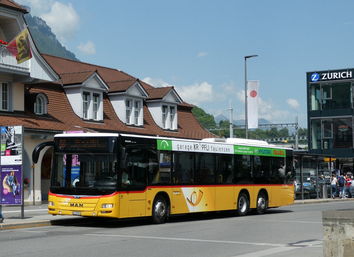 (236'735) - PostAuto Bern - BE 718'991 - MAN am 4. Juni 2022 beim Bahnhof Interlaken Ost