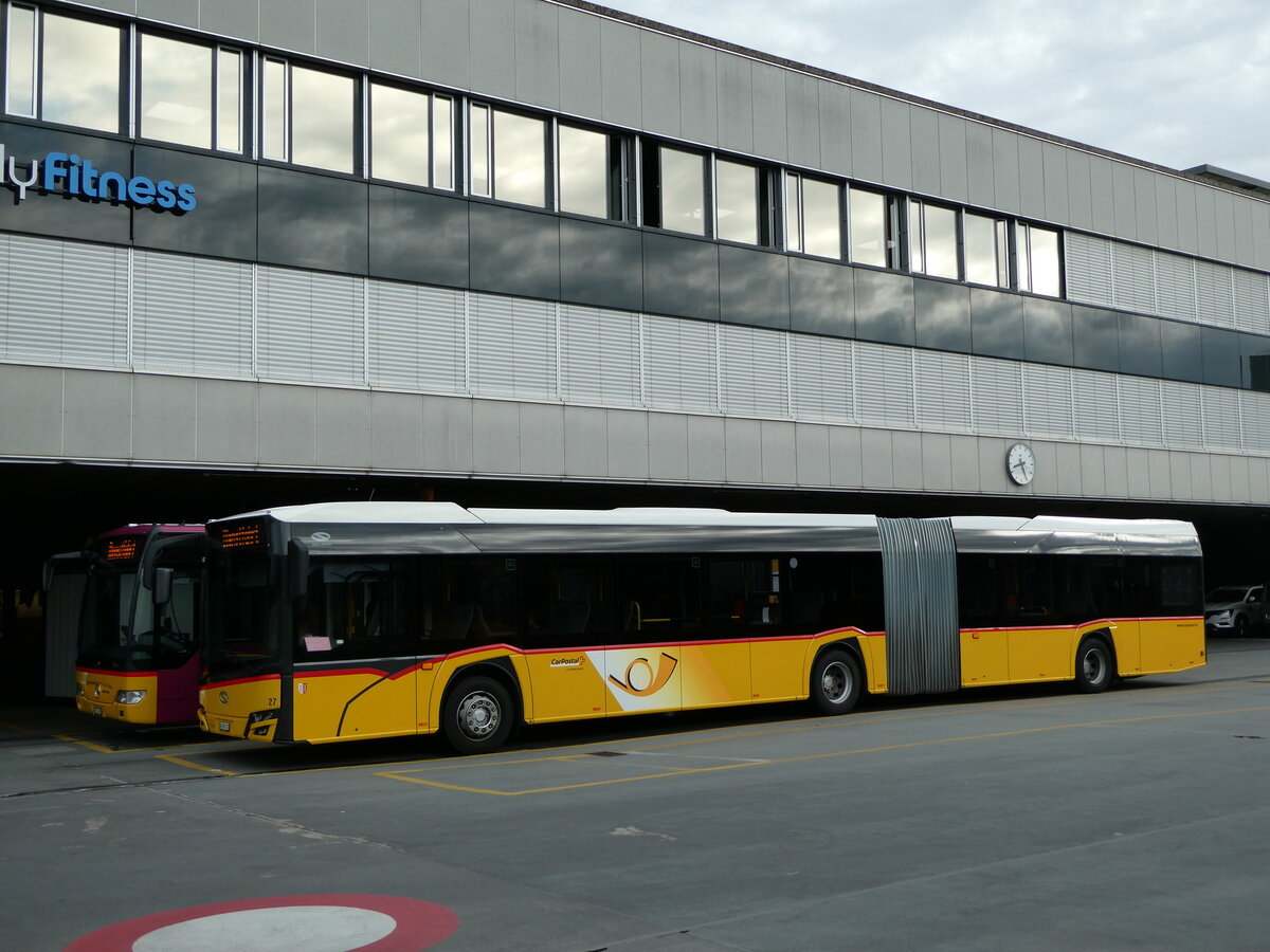 (236'849) - Steiner, Ortschwaben - Nr. 27/BE 890'170 - Solaris (ex PostAuto Wallis Nr. 55) am 6. Juni 2022 in Bern, Postautostation