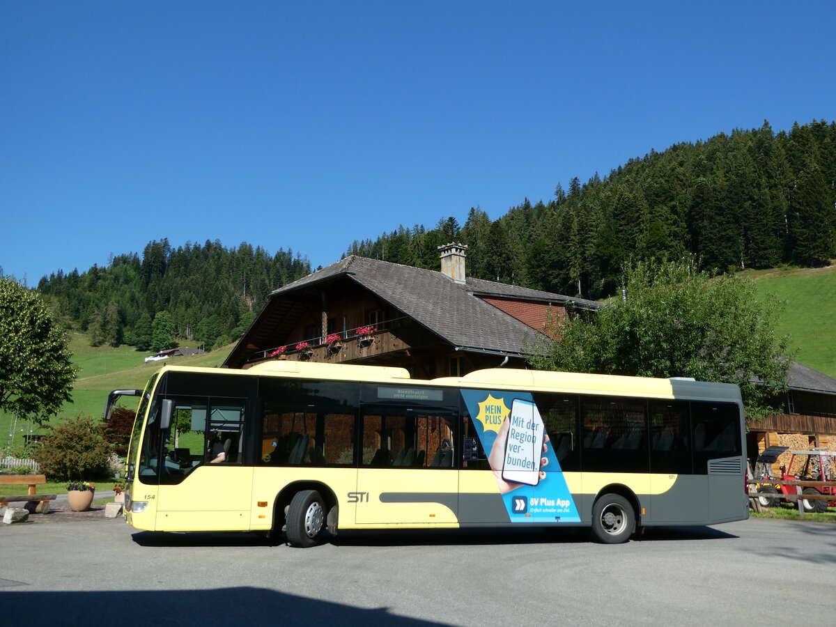 (237'834) - STI Thun - Nr. 154/BE 801'154 - Mercedes am 3. Juli 2022 in Teuffenthal, Buswendeplatz