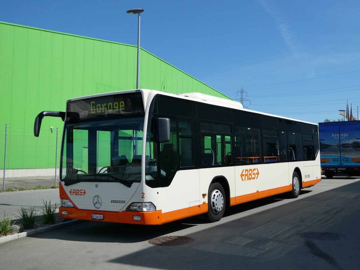 (237'844) - RBS Worblaufen - Nr. 2/BE 366'002 - Mercedes am 3. Juli 2022 in Kerzers, Interbus