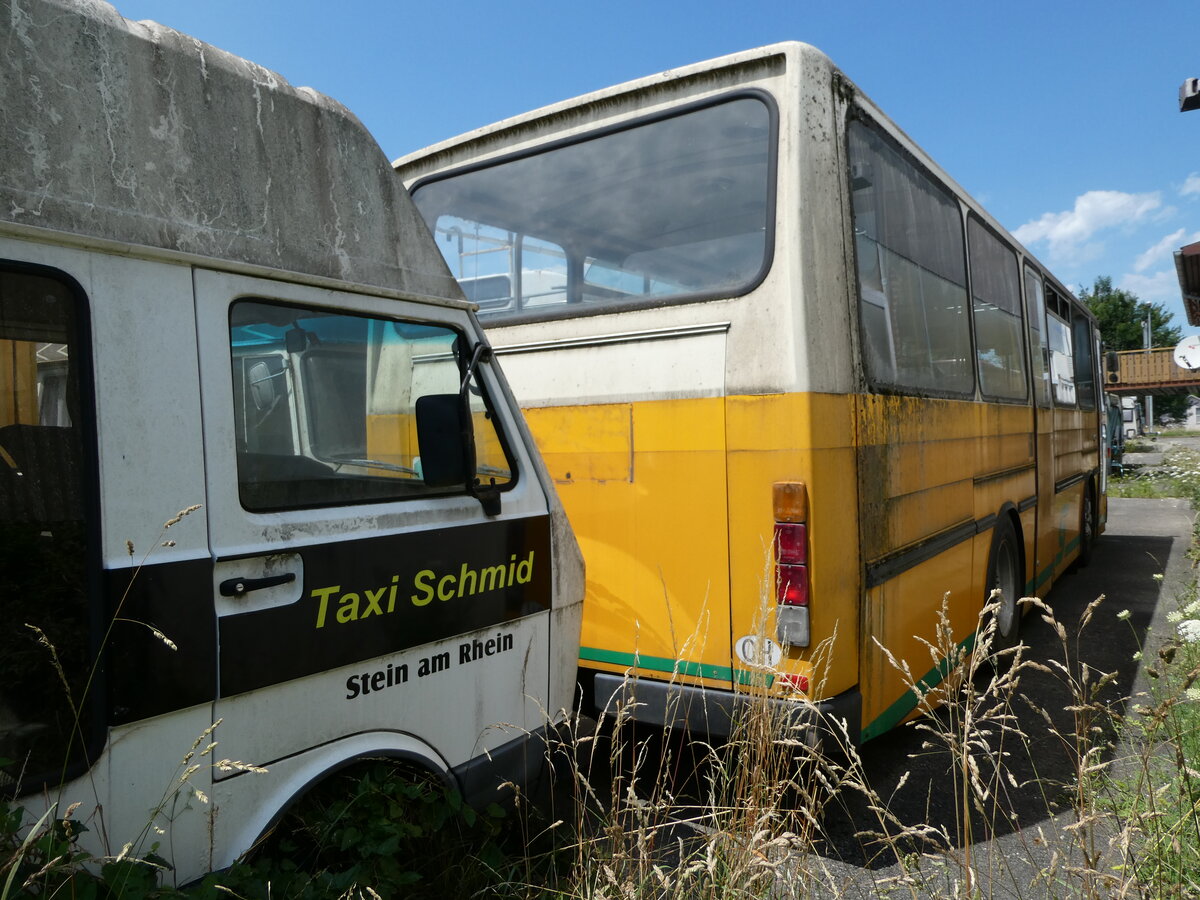 (237'886) - Baumann, Mnnedorf (Rtrobus) - (ZH 101'243) - Volvo/Hess (ex Pntener, Dussnang; ex BOS Wil Nr. 6; ex Bus-Halter, Wil Nr. 6) am 3. Juli 2022 in Faoug, Carrosserie Etter
