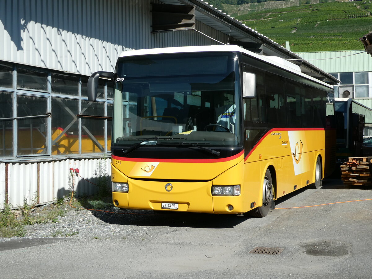 (238'069) - Buchard, Leytron - Nr. 255/VS 84'251 - Irisbus (ex Nr. 251) am 16. Juli 2022 in Leytron, Garage