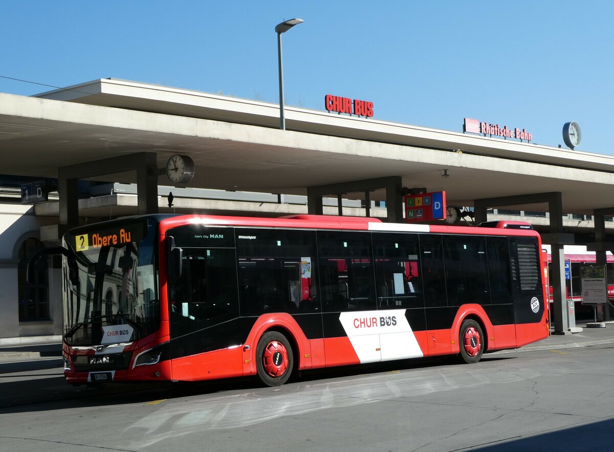 (238'212) - Chur Bus, Chur - Nr. 6/GR 97'506 - MAN am 17. Juli 2022 beim Bahnhof Chur