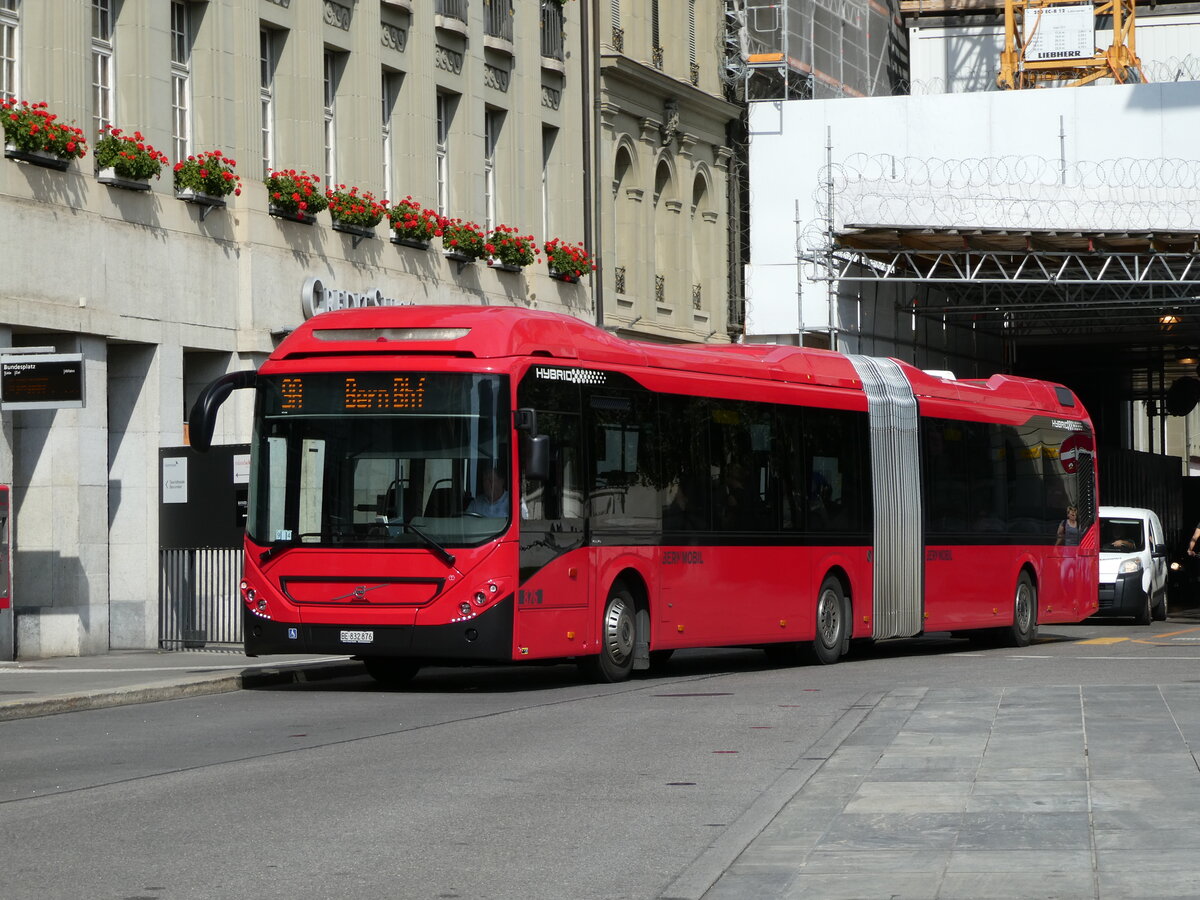(238'513) - Bernmobil, Bern - Nr. 876/BE 832'876 - Volvo am 28. Juli 2022 in Bern, Bundesplatz