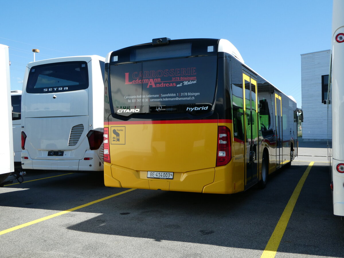 (238'577) - PostAuto Bern - Nr. 3/BE 414'003 - Mercedes am 30. Juli 2022 in Kerzers, Interbus