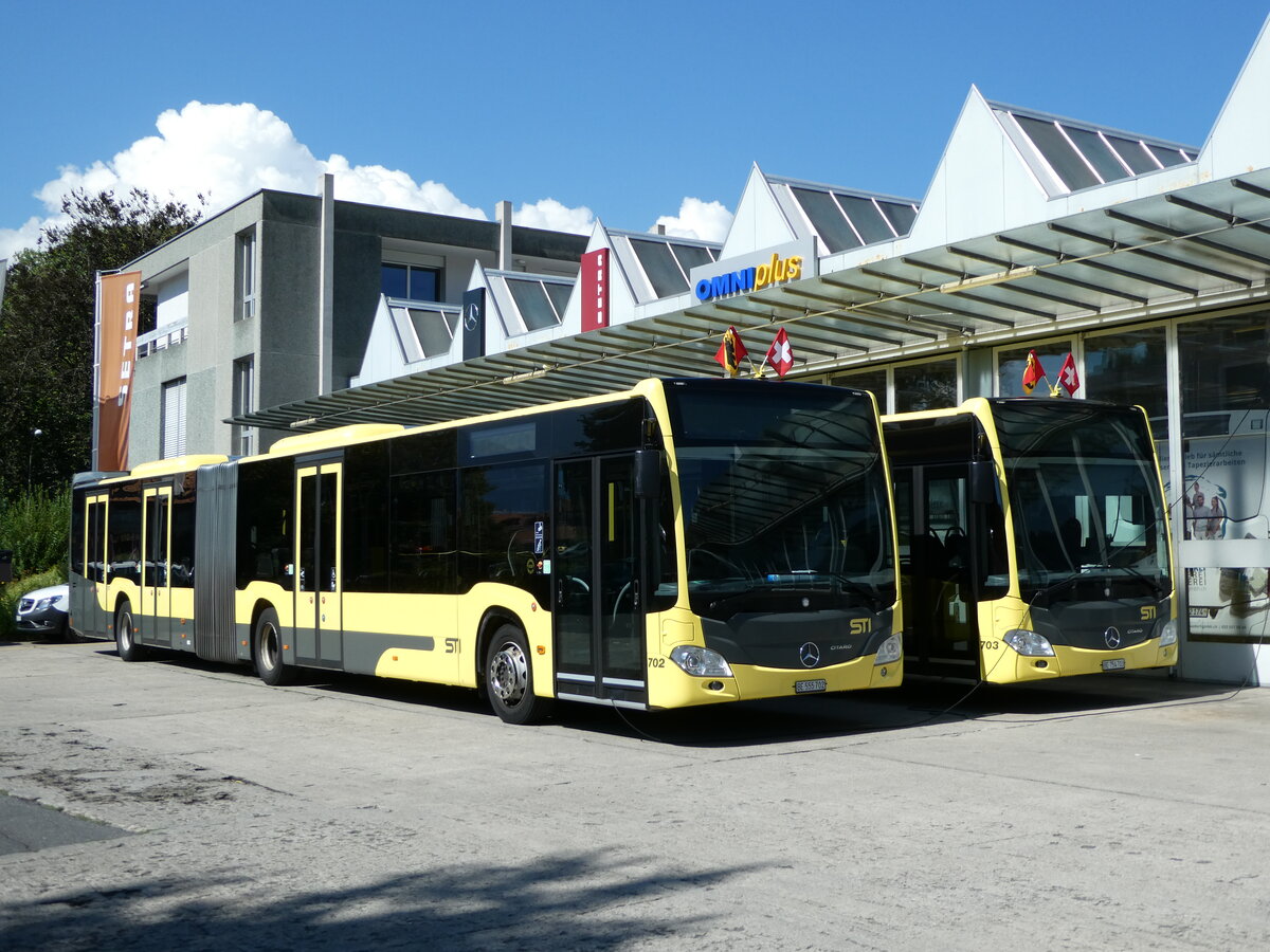 (238'582) - STI Thun - Nr. 702/BE 555'702 - Mercedes am 30. Juli 2022 in Thun, Garage