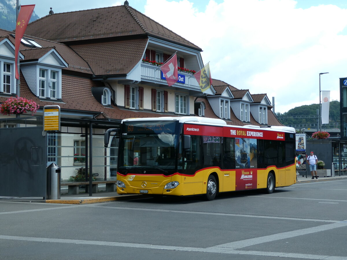 (238'598) - PostAuto Bern - BE 610'541 - Mercedes am 30. Juli 2022 beim Bahnhof Interlaken Ost