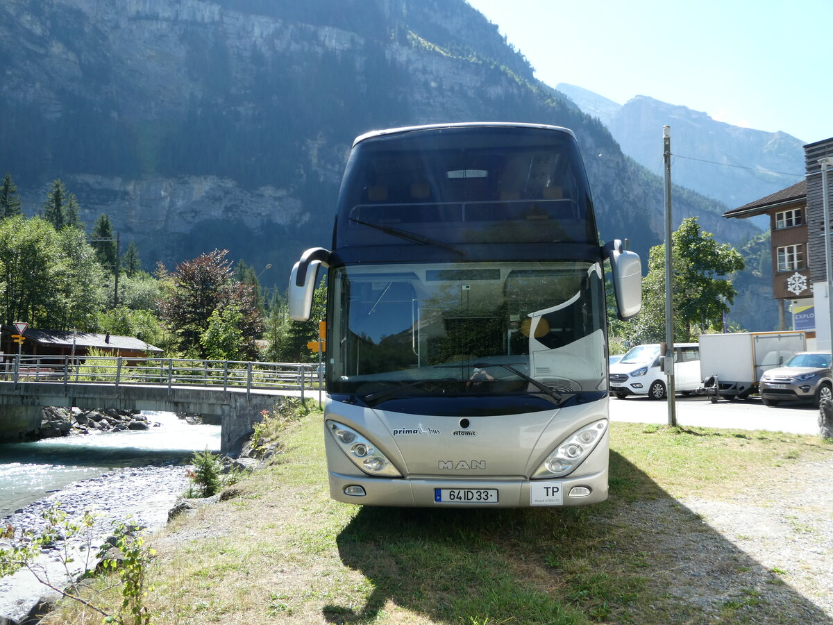 (239'082) - Aus Portugal: Prima Bus - 64ID33 - MAN/Atomic am 16. August 2022 in Kandersteg, Pfadizentrum
