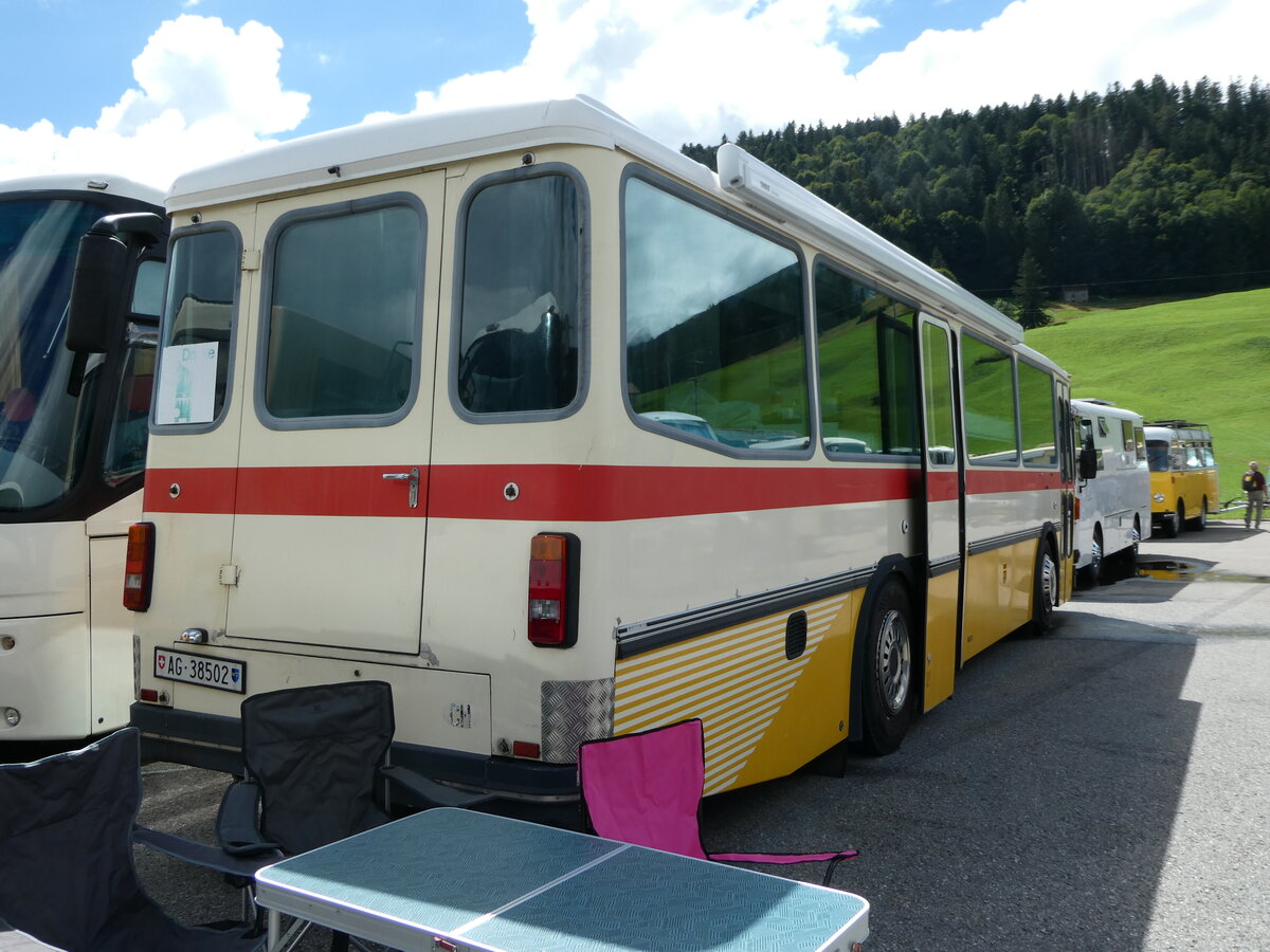 (239'201) - Pfluger, Unterkulm - AG 38'502 - Saurer/Tscher (ex Rllin, Regensdorf; ex P 24'272) am 20. August 2022 in Wildhaus, Munzenriet