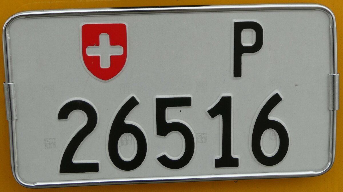 (239'694) - Nummernschild - P 26'516 - am 27. August 2022 in Oberkirch, CAMPUS Sursee