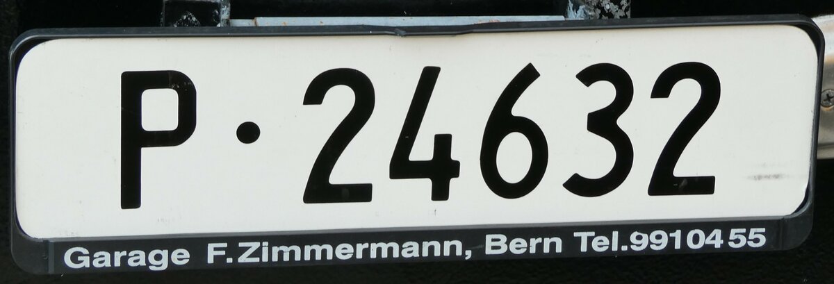 (239'708) - Nummernschild - P 24'632 - am 27. August 2022 in Oberkirch, CAMPUS Sursee