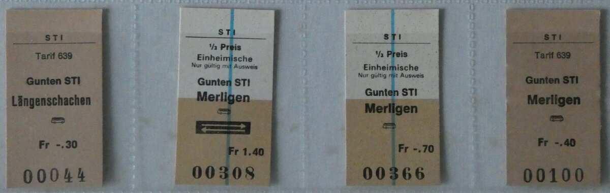 (239'889) - STI-Einzelbillette ab Gunten am 29. August 2022 in Thun