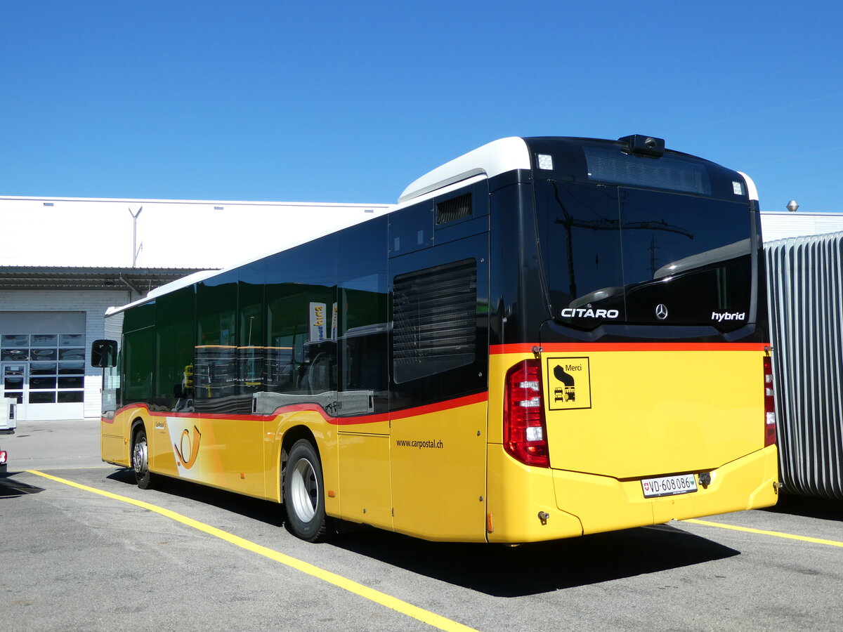 (240'026) - CarPostal Ouest - VD 608'086 - Mercedes (ex JU 43'870) am 11. September 2022 in Kerzers, Interbus