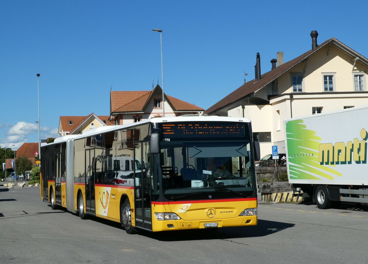 (240'046) - PostAuto Bern - Nr. 5272/BE 560'405 - Mercedes (ex Nr. 636) am 11. September 2022 beim Bahnhof Kerzers
