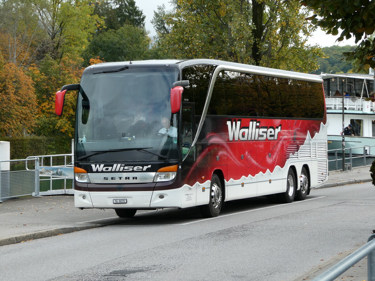 (240'359) - Walliser, Eschlikon - Nr. 14/TG 8079 - Setra am 30. September 2022 bei der Schifflndte Thun